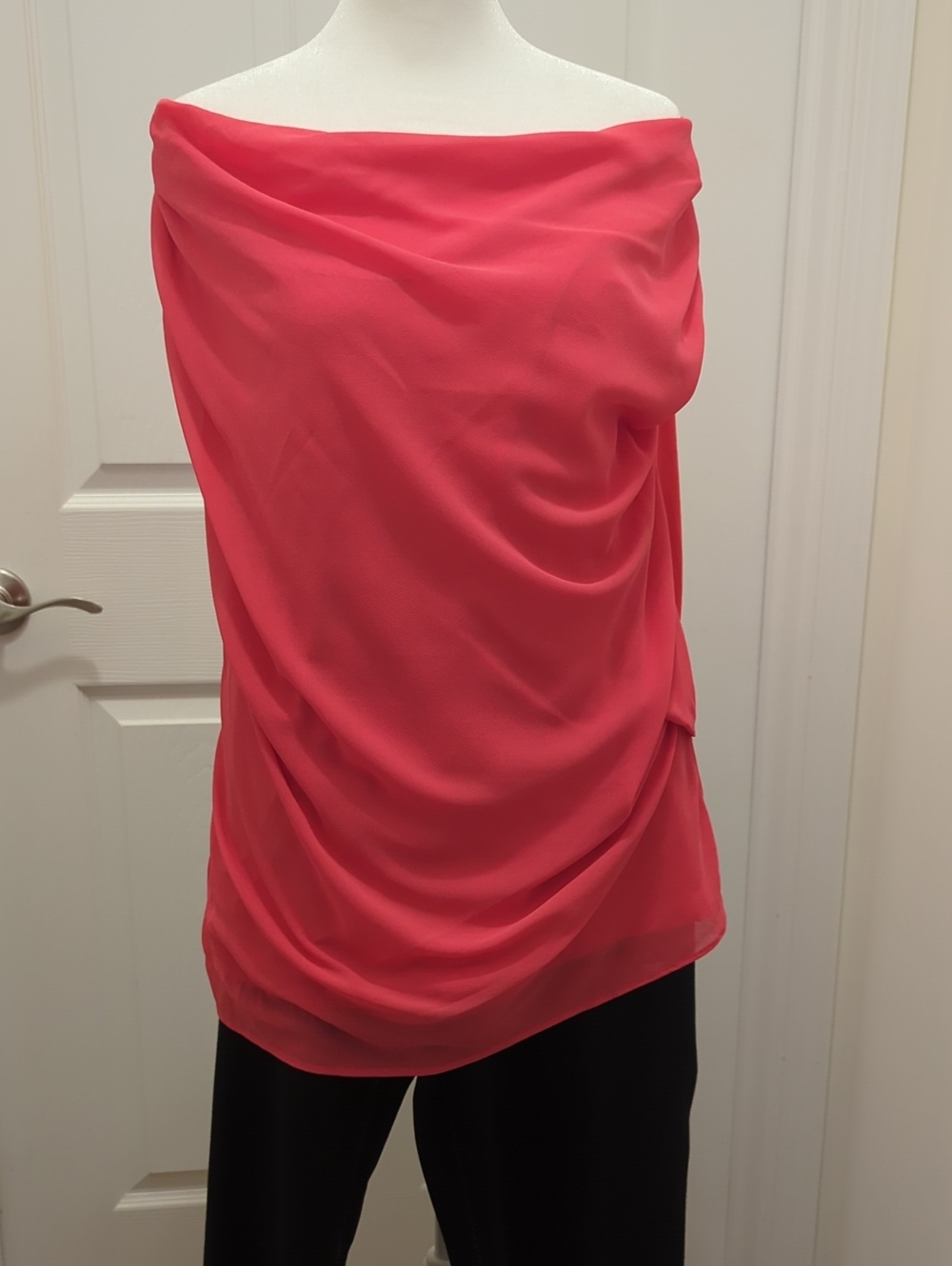 Ann Taylor Off-Shoulder Draped Camisole - Coral Pink